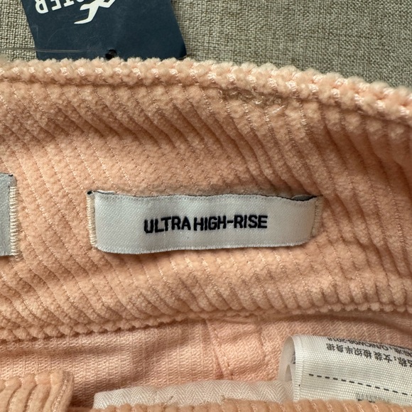 Hollister Blush Corduroy Mini Skirt Ultra High Rise Size 3 - Picture 5 of 6